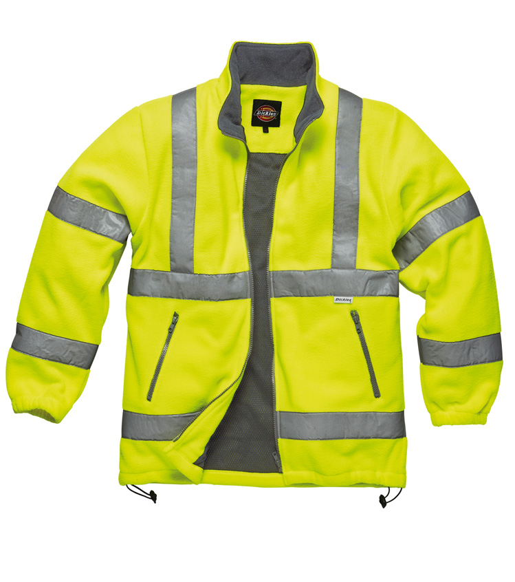 Small Chest 36-38 Dickies High Visibilty Hi-Vis Yellow Safety Motorway Jacket